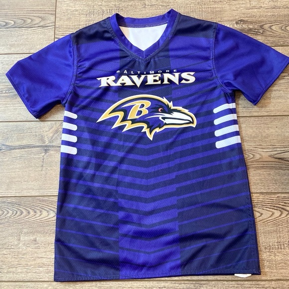 Baltimore Ravens Flag Football Jersey Youth Large Reversible - Picture 1 of 5